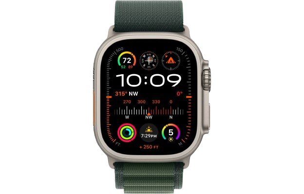 Watch Ultra 2 GPS + Cellular 49mm Natural Titan. Case w. Dark Green Alpine Loop - S (MYT33+MXMU3)