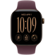 Apple Watch Series 12 GPS 46mm Dark Bronze Aluminum Case with Burgundy Sport Band M/L (MJVH4)
