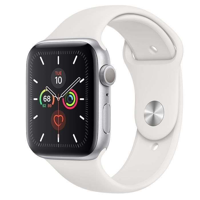 USED Apple Watch Series 5 GPS 40mm Silver Aluminum w. White b.- Silver Aluminum (MWV62)