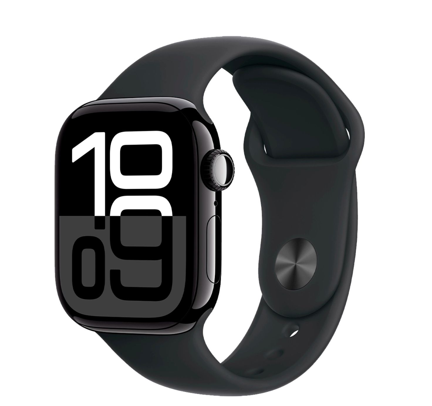 Apple Watch Series 10 GPS 42mm Jet Black Alu. Case w. Black Sport Band - S/M (MWWE3)