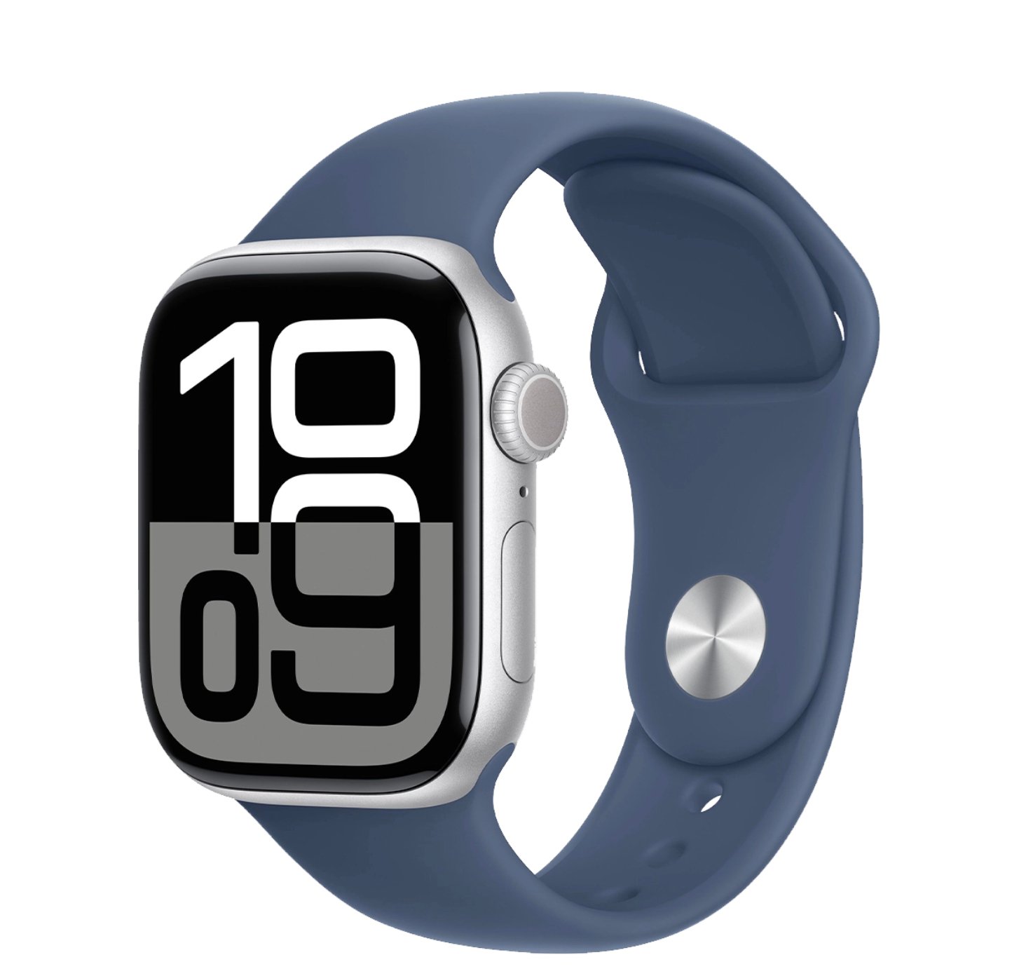 Apple Watch Series 10 GPS 42mm Silver Alu. Case w. Denim Sport Band - M/L (MWWC3)