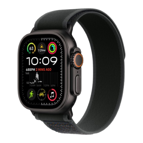 Watch Ultra 2 GPS + Cellular 49mm Black Titan. Case w. Black Trail Loop - S/M (MX4U3)
