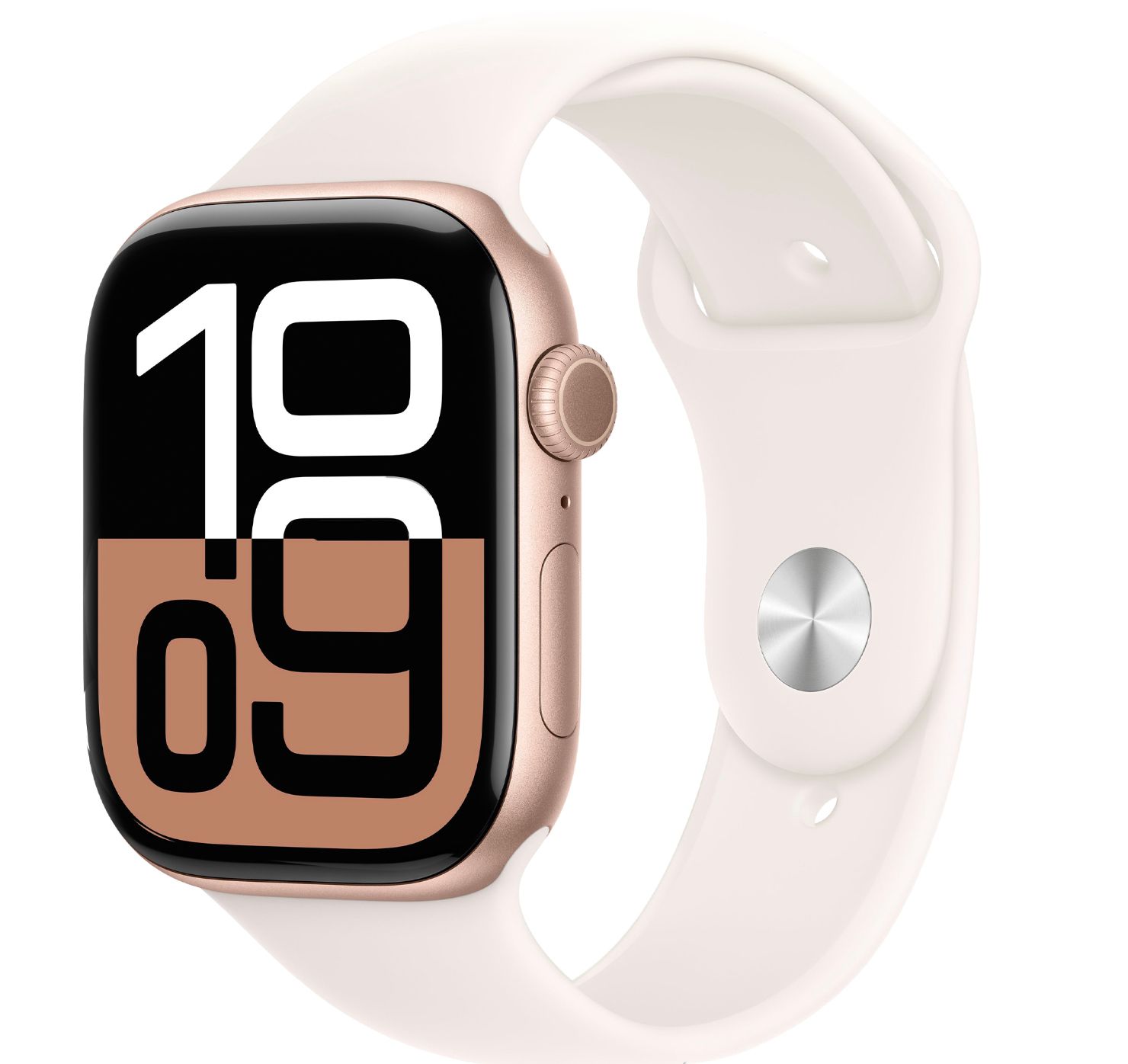 Apple Watch Series 10 GPS 42mm Rose Gold Alu. Case w. Light Blush Sport Band - M/L (MWWJ3)