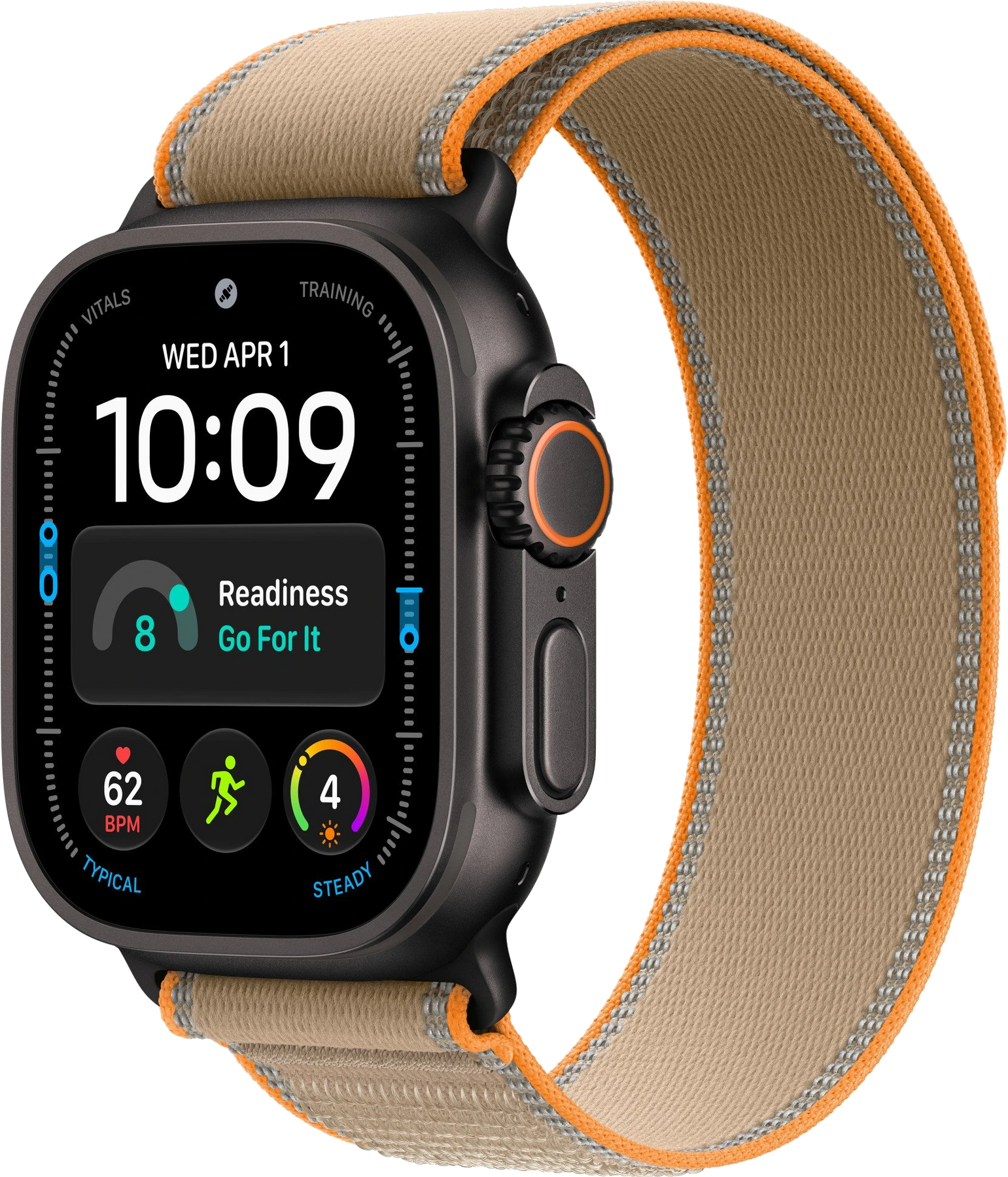 Apple Watch Ultra 4 Black Titanium Case with Sand Trail Loop - S/M (MKAH4)
