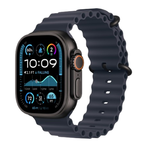 Watch Ultra 2 GPS + Cellular 49mm Black Titanium Case w. Navy Ocean Band (MYTC3+MYPA3)