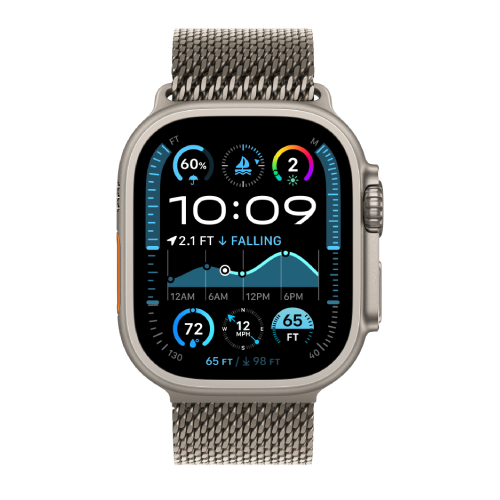 Watch Ultra 2 GPS + Cellular 49mm Natural Titanium Case w. N. Titanium Milanese Loop - S (MX4M3)