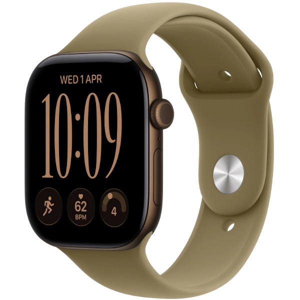 Apple Watch Series 12 GPS 42mm Dark Bronze Aluminum Case with Olive Sport Band M/L (MJEG4)