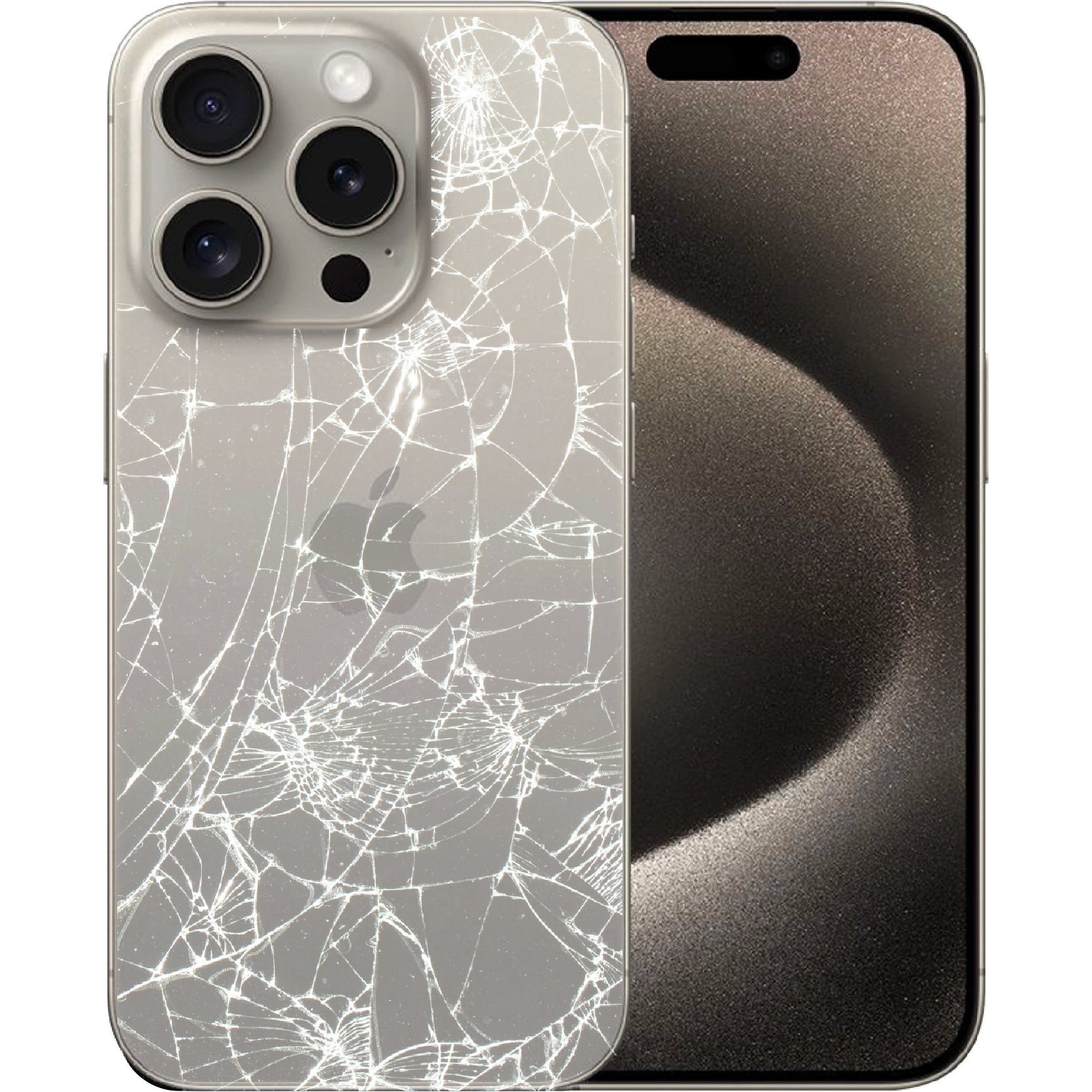 Заміна заднього скла iPhone 15 Pro Max Natural Titanium (Аналог)