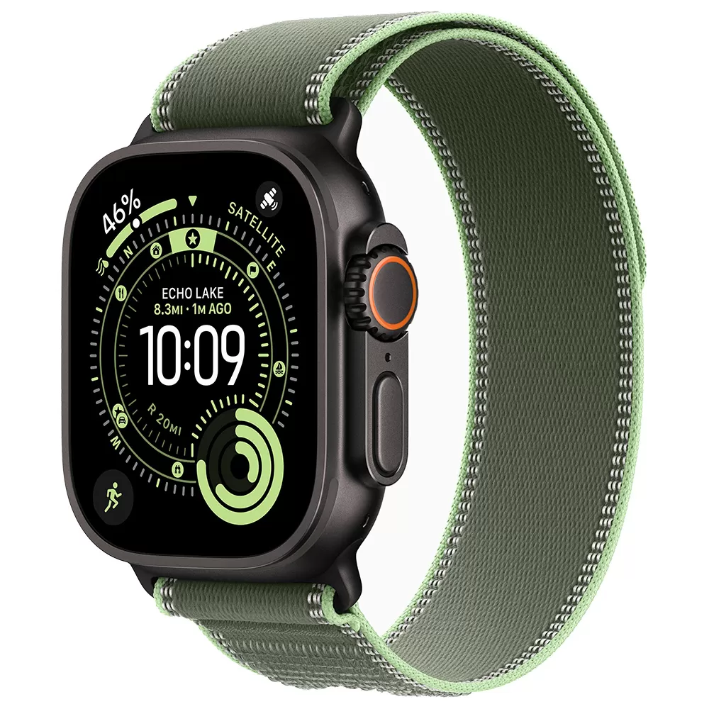 Apple Watch Ultra 3 GPS + Cellular 49mm Black Tit. Case w. Green/Neon Trail Loop - M/L (MF254+MG9P4)